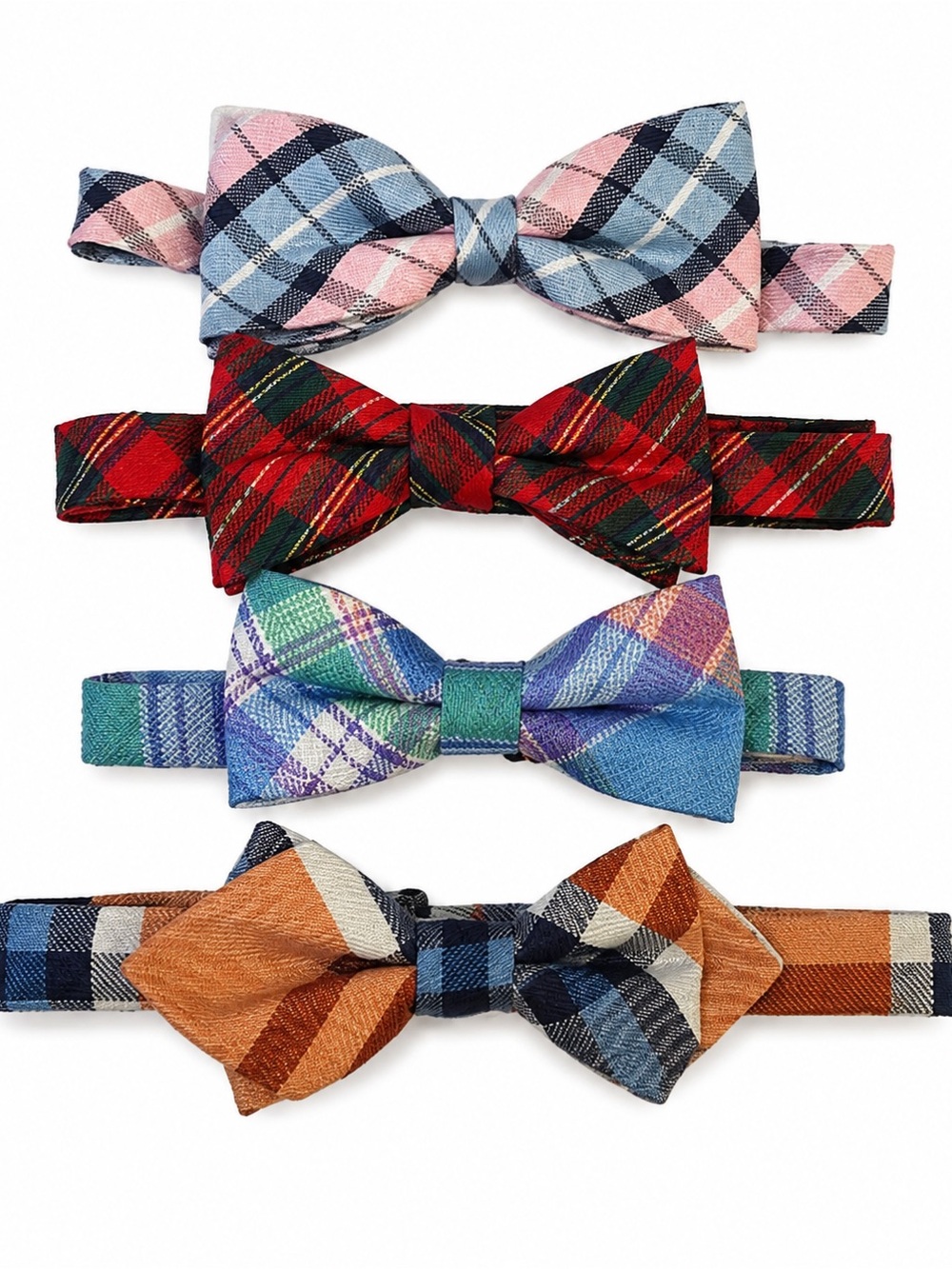 4 IZOD Boys Kids Preppy Classic Plaid Bow Tie Lot